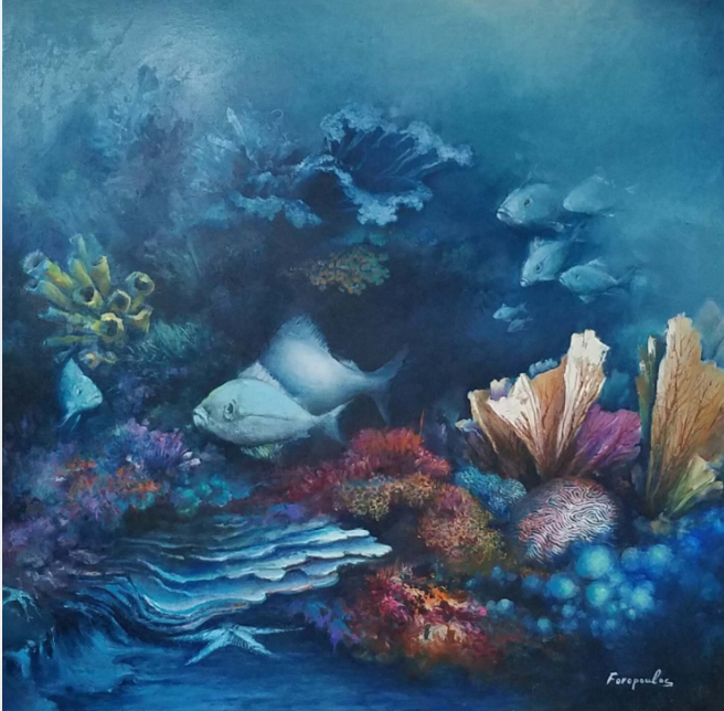Coral Reefs by Paul Foropoulos, painting